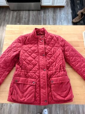 Coach Women's Quilted Red Jacket - Classic Lightweight Coat